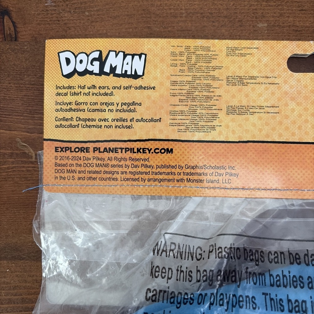 BRAND NEW IN PACKAGE DISGUISE DOG MAN COSTUME ACCESSORY KIT - HAT & DECAL - Picture 6 of 6
